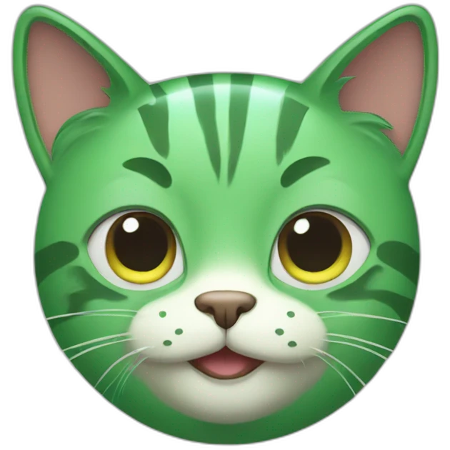 Green cat emoji