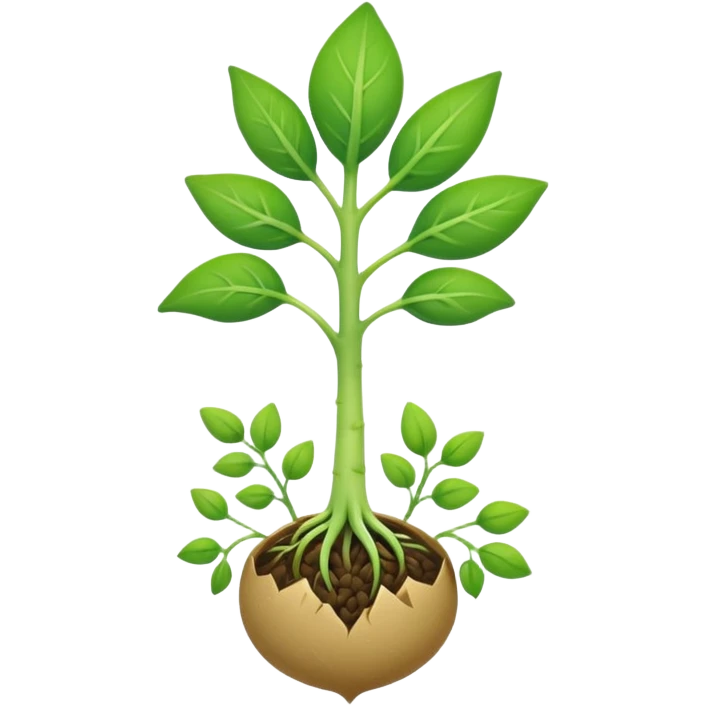 Sprout with no face just a sprout from a seed  emoji