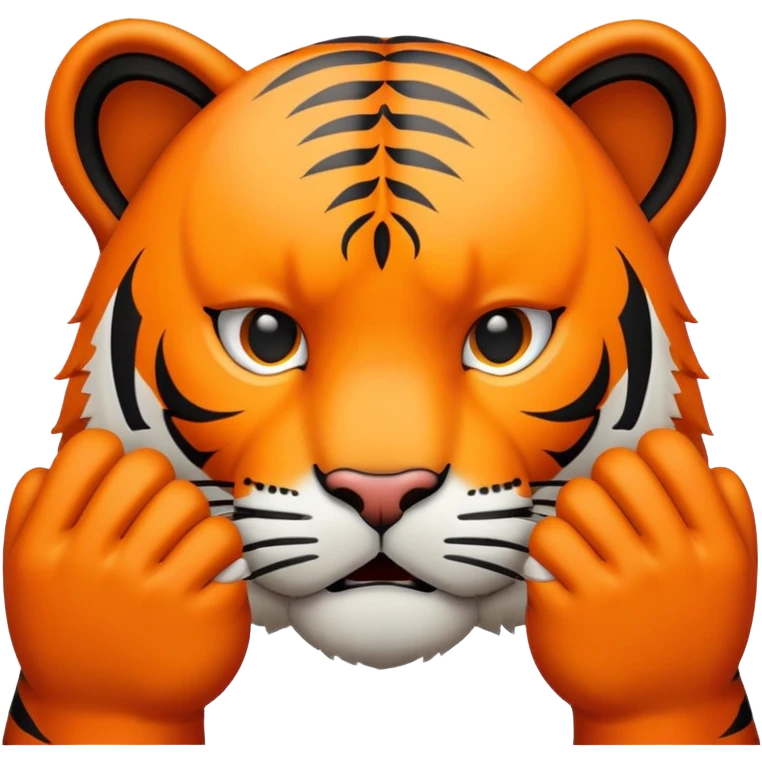 facepalm tiger face for Twitch emote emoji