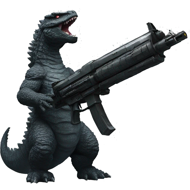 Godzilla gun emoji