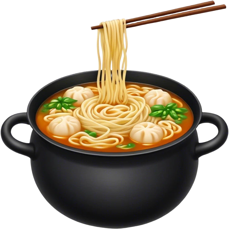 Kalgooksoo in a black pot emoji