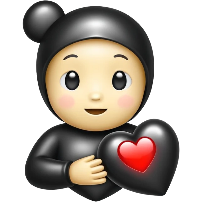 Tellytubby black heart emoji