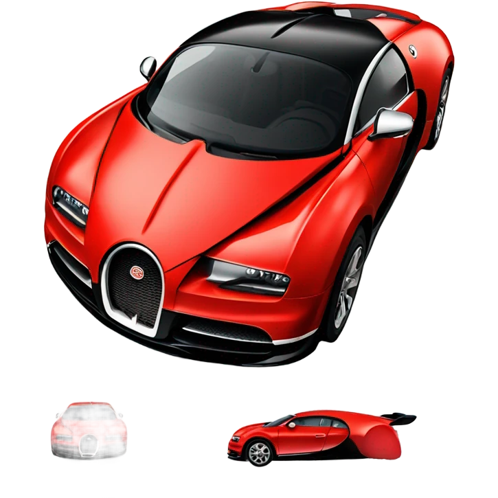 Red and black Bugatti  emoji