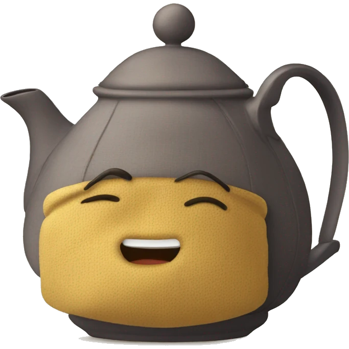 teapot with tea cozy emoji