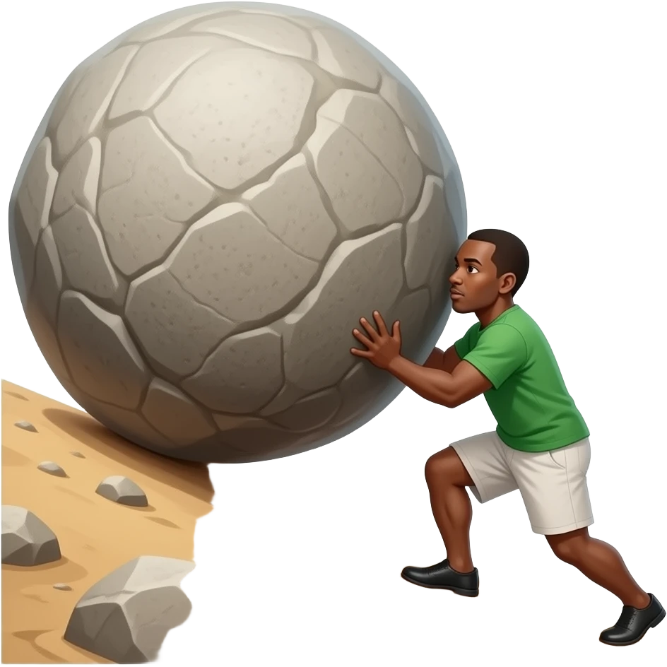 African Sisyphus push emoji