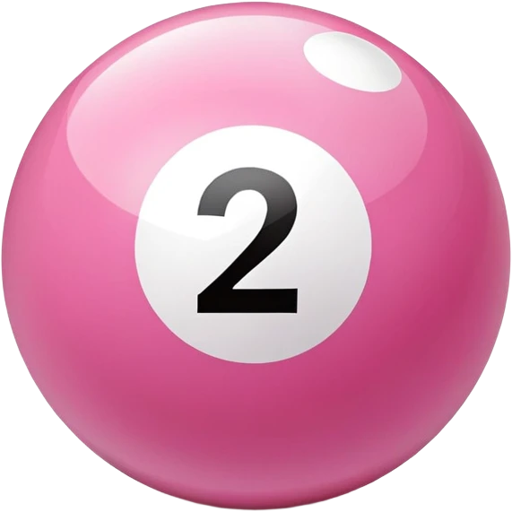 pink billiard ball with the number 23 inside a white circle emoji