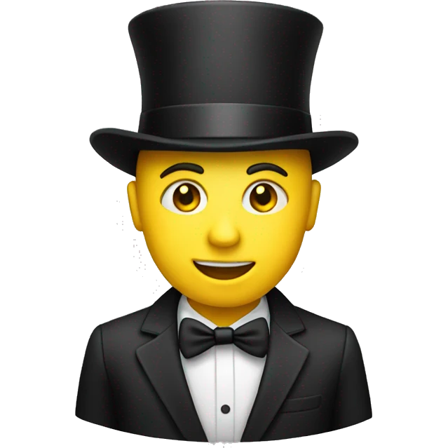yellow face non-gender with tuxed emoji