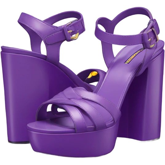 Platform Prada sandals purple emoji