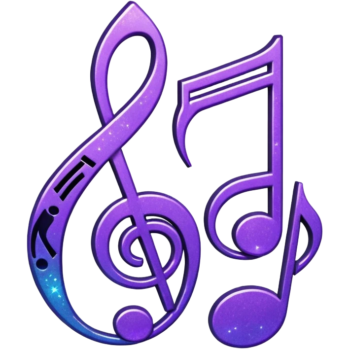 glitter music purple cyberpunk emoji