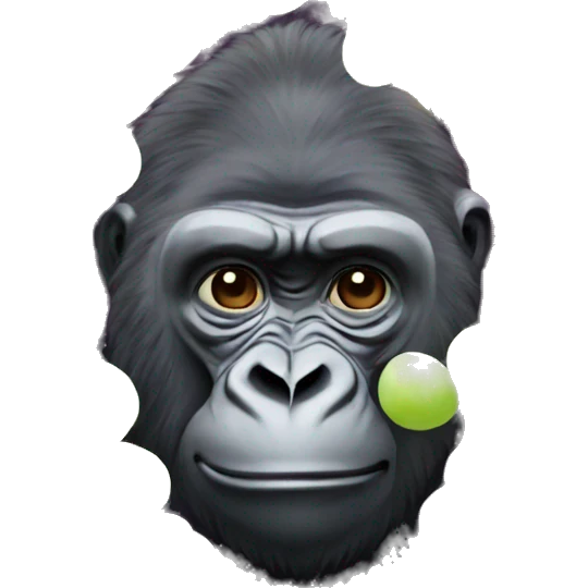 Gorilla made out of grapes emoji
