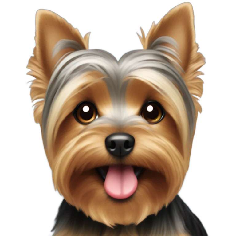 Yorkie with tongue out  emoji