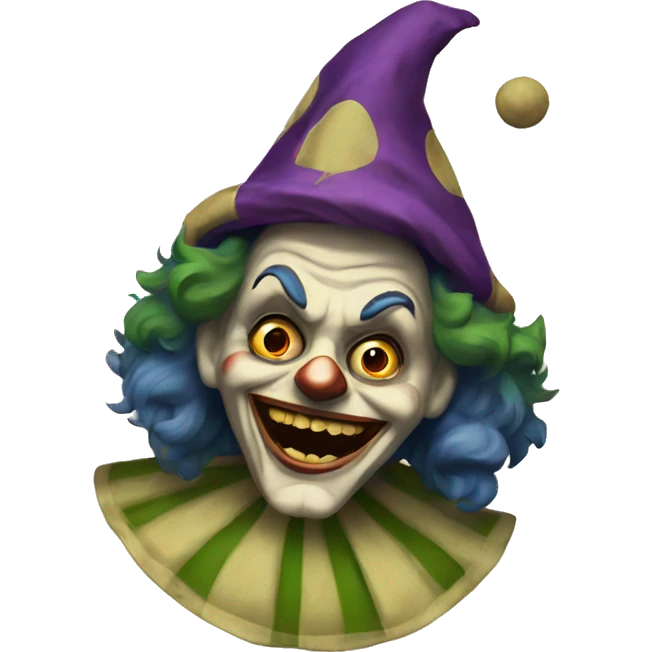 vintage scary jester  emoji