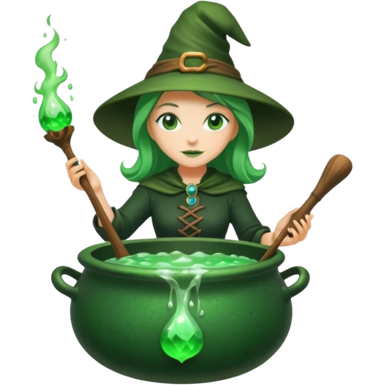 green witch cooking potion emoji