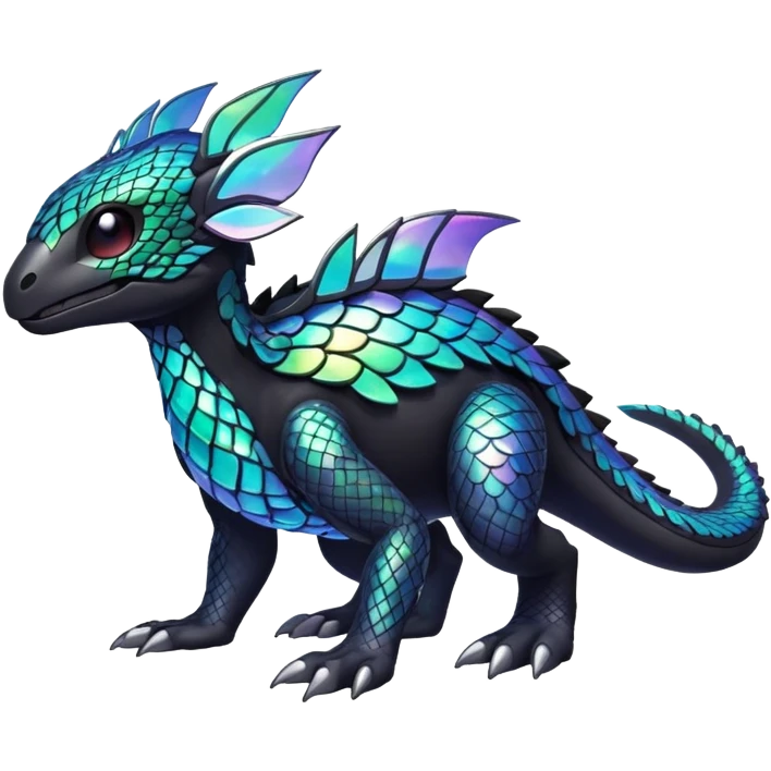  Iridescent black dark fakemon-creature  emoji