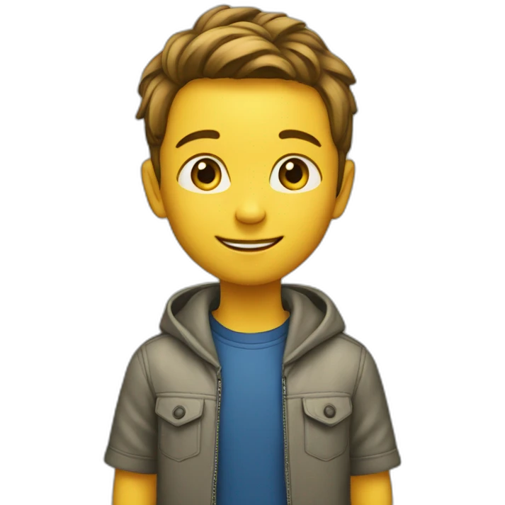 Enfant sur chat emoji