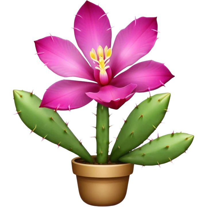 single Orchid Cactus, straight stem emoji