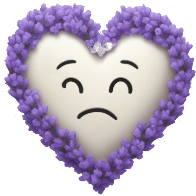 Lavender heart emoji
