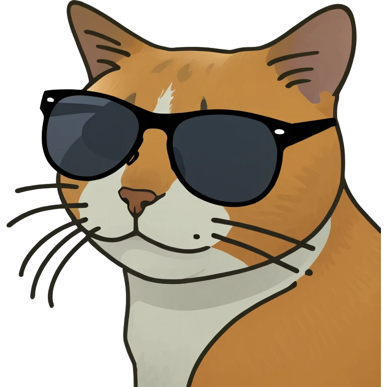 Cat with sunglasses emoji
