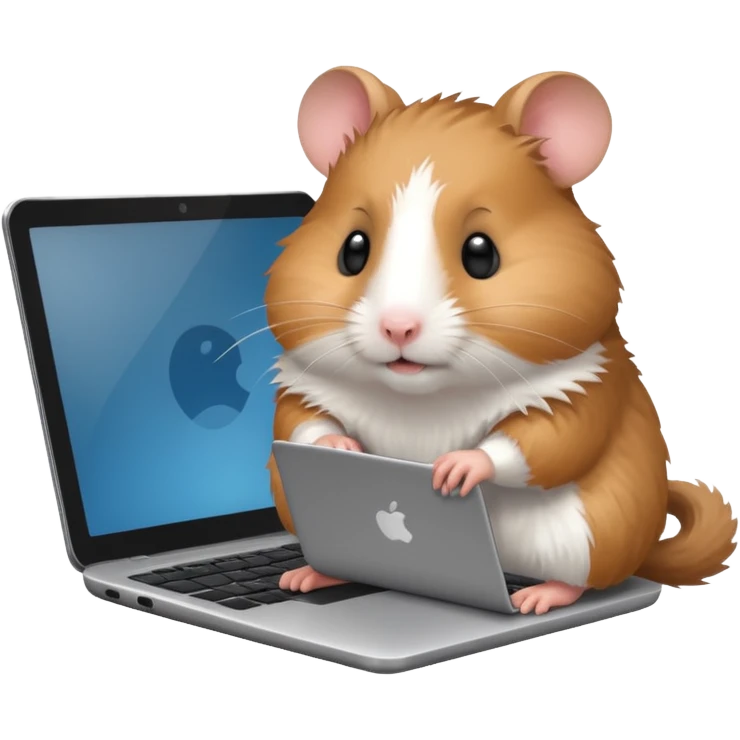 hamster working with a laptop emoji
