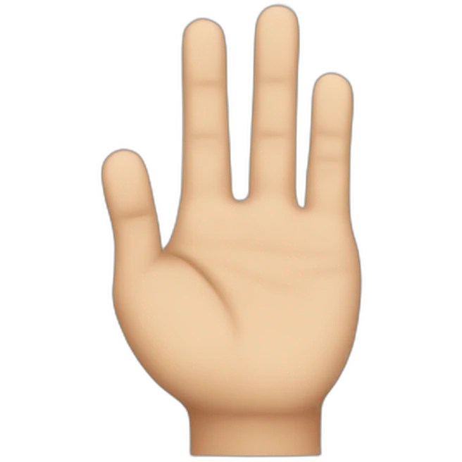Third finger only up on left hand emoji