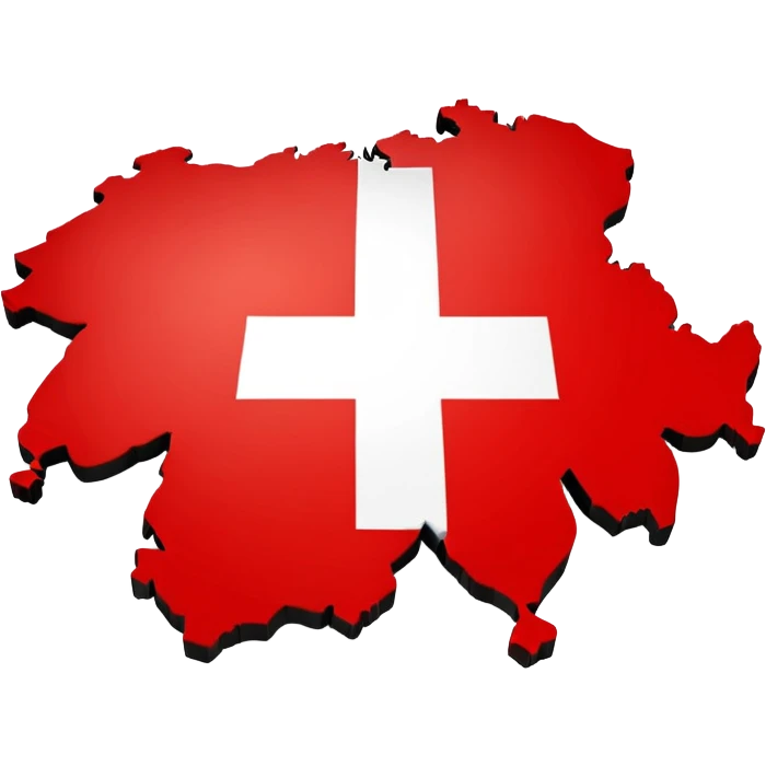 Swiss flag within the map of Switzerland  emoji