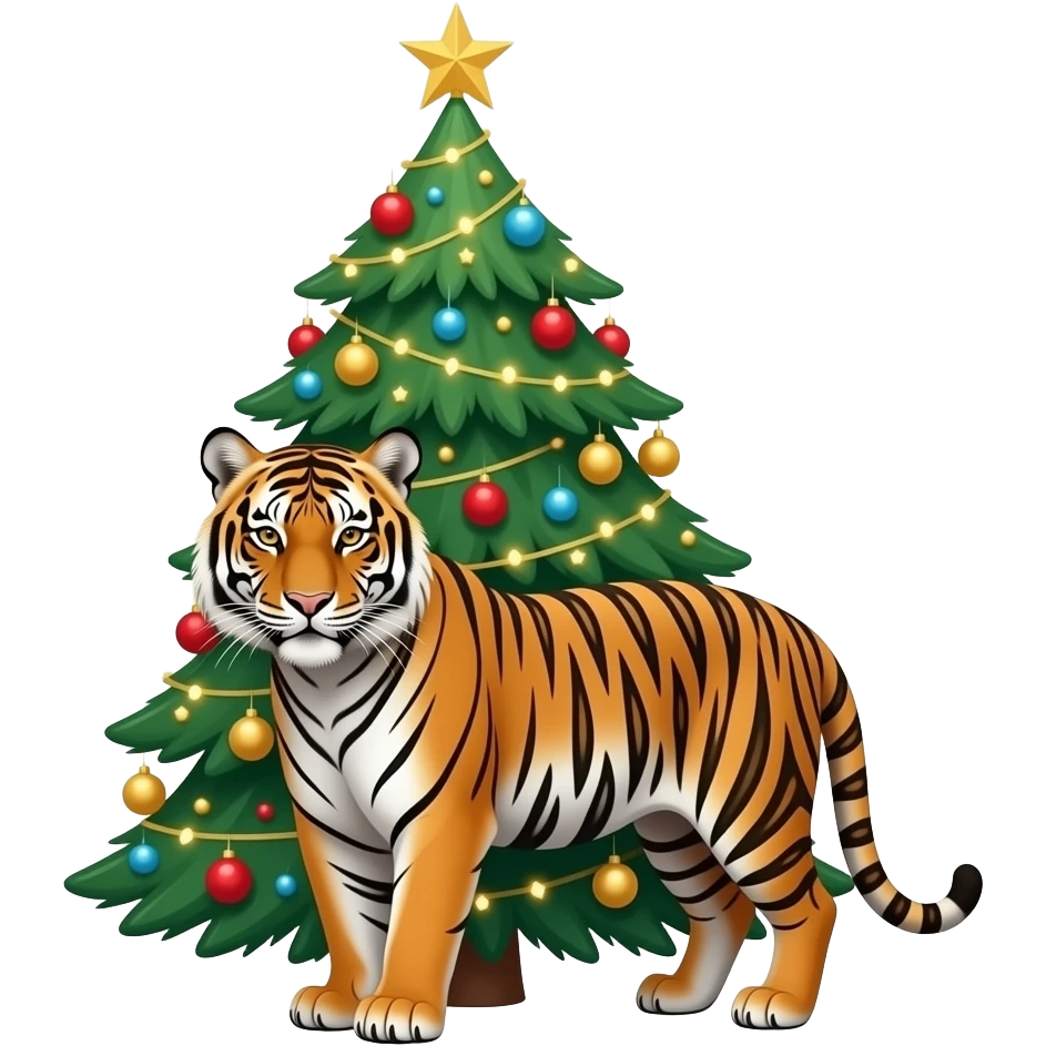 A tiger in front of jul t emoji