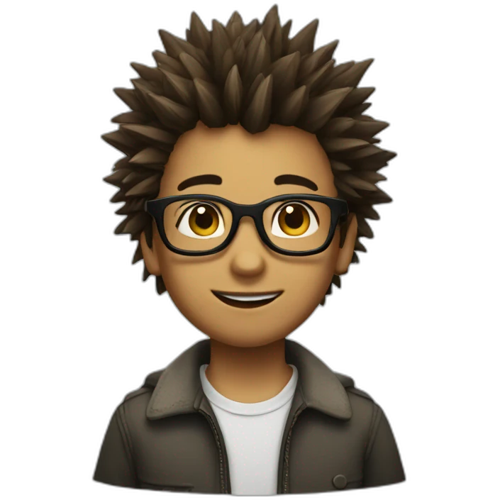 boy with glasses and spikey hair emoji