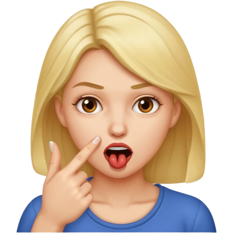 biting her finger emoji