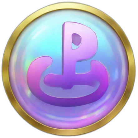 holographic coin with P symbol emoji
