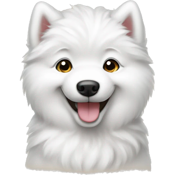 A Samoyed puppy smiling emoji