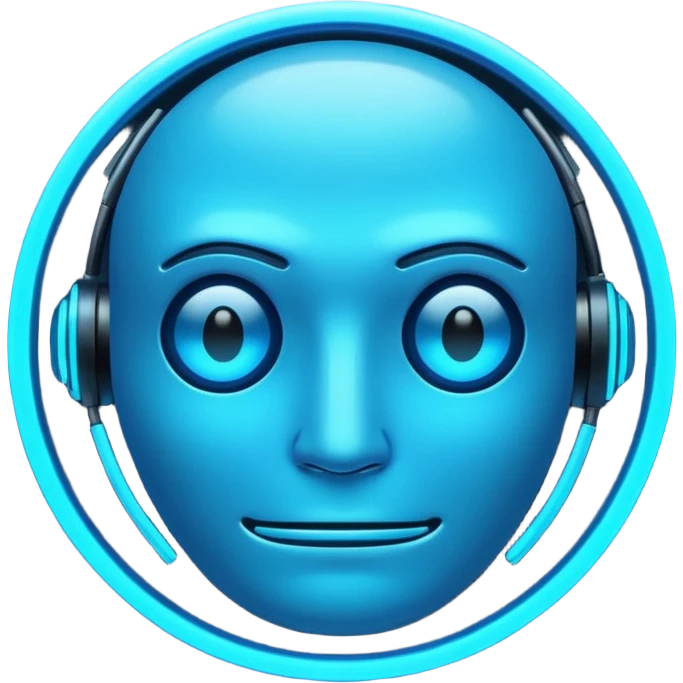 Neon cyberpunk emoji face, blue glow. Text: CERTIFIED TIME-WASTER.

 emoji