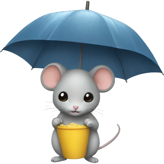 Rain mouse emoji