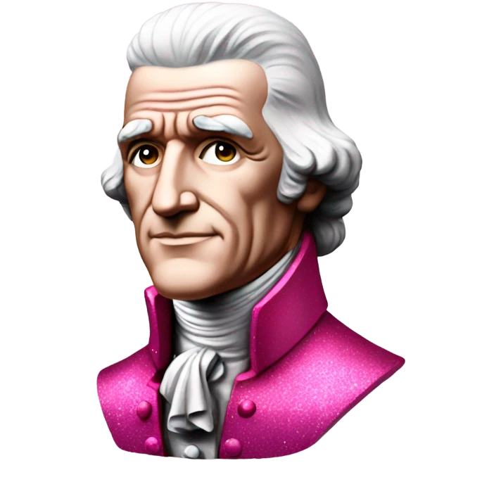 Pink ombre Thomas Jefferson Statue with Glitter emoji