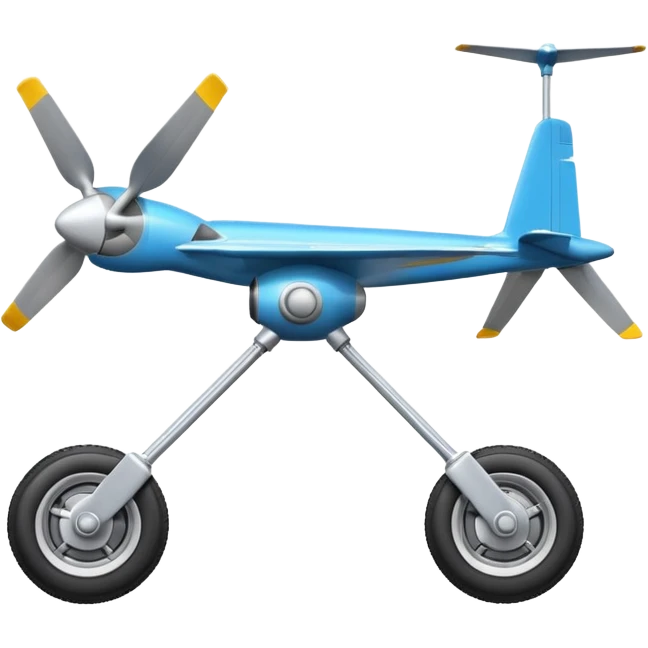 Emoji-style aircraft landing gear with a single wheel and strut, simplified design, clean lines, cartoon-like, isolated on white background, minimal shading emoji