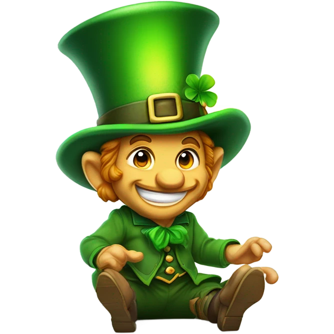 Leprechaun farting a rainbow emoji