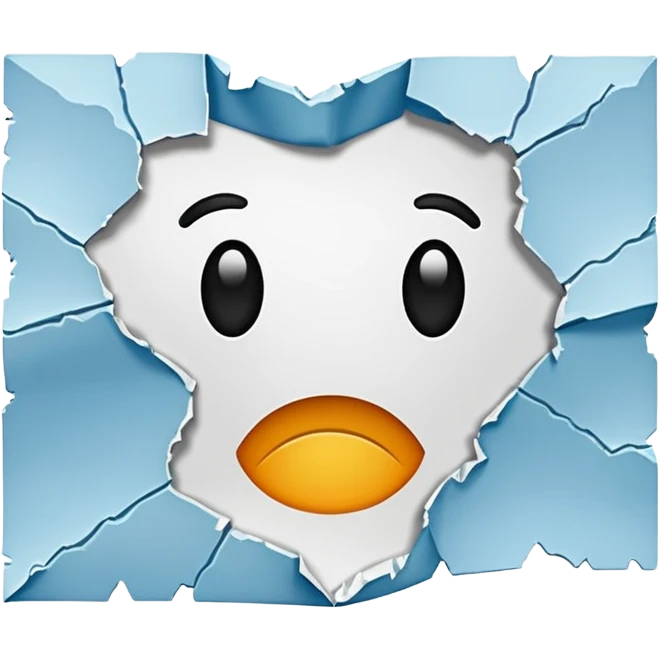 Add a crack to this -  📄 emoji