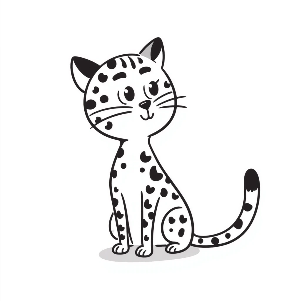 Leopard cat with distinctive spotted pattern emoji