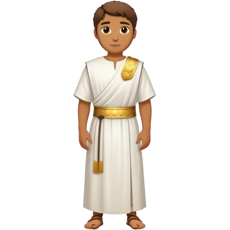 A Roman in a full-length white tunic emoji