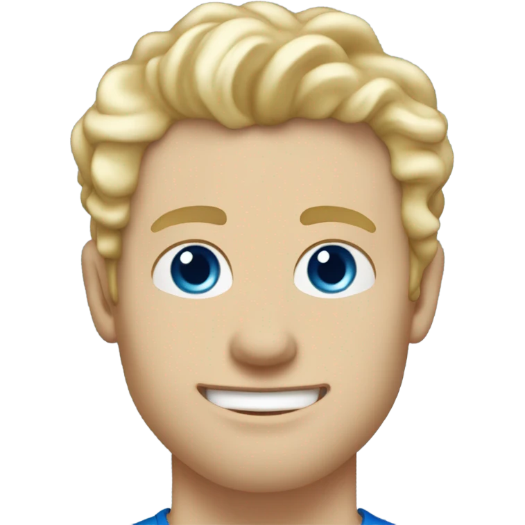 full body light curl blonde 30yo man blue eyed pale skin emoji