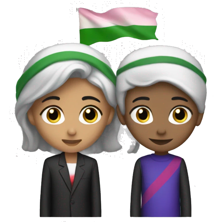 Bisexual + palestine emoji