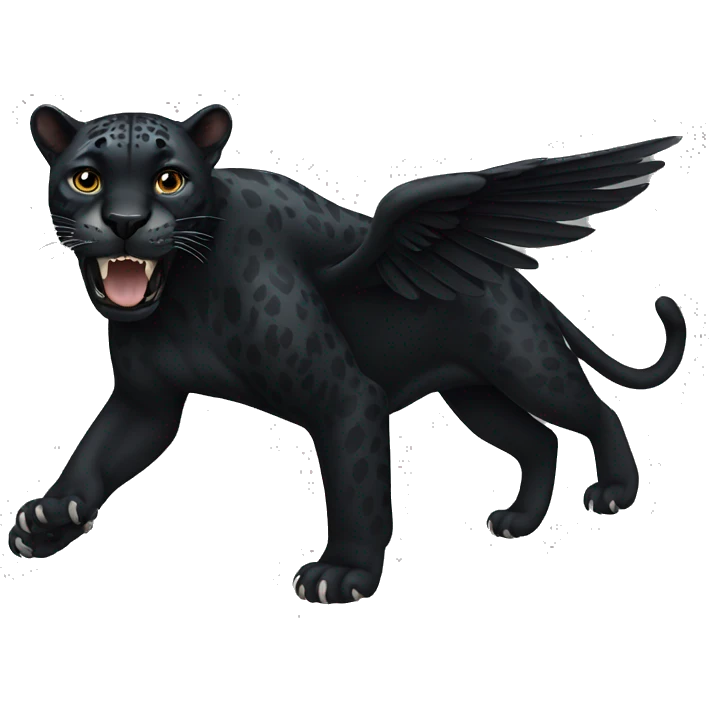 winged black jaguar emoji