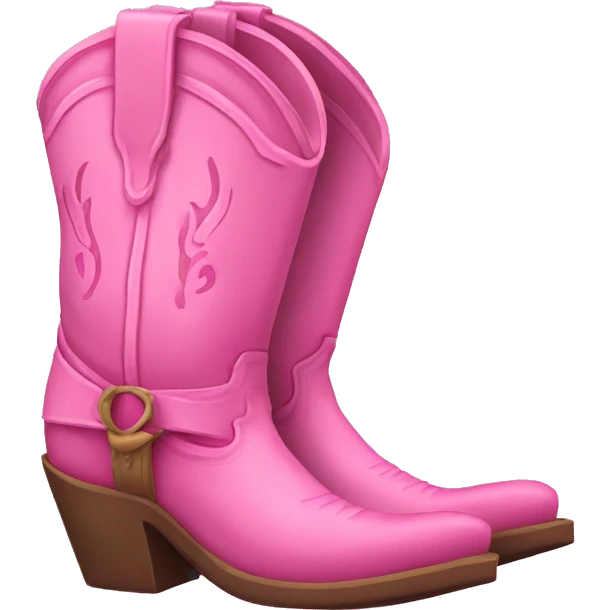 Pink cowboy boots  emoji