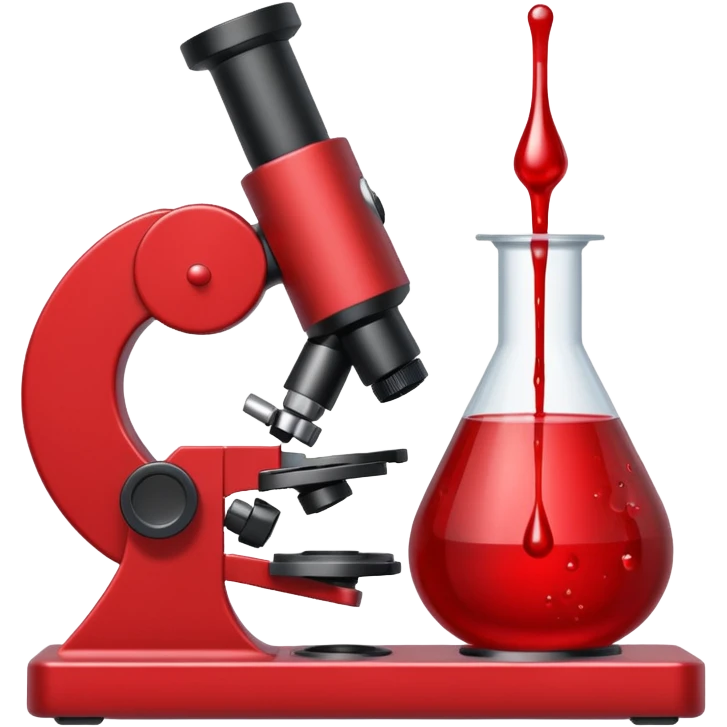 olhando sangue no microscopio emoji
