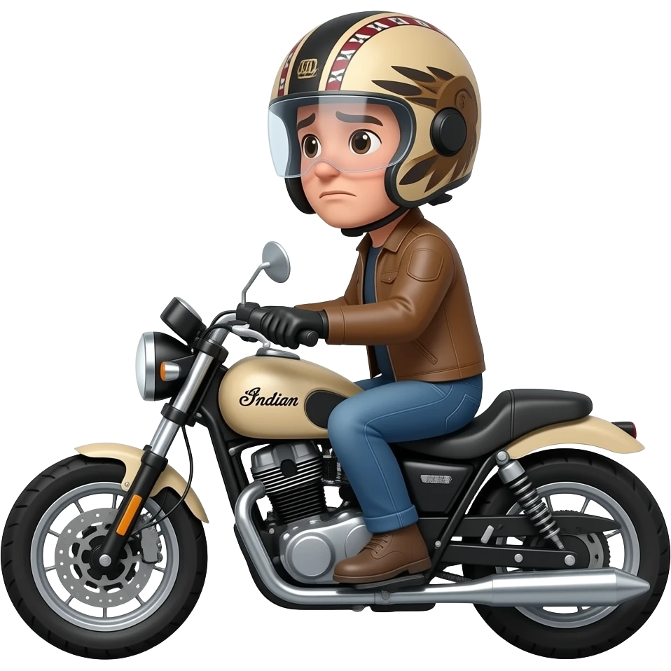 indian motorcycle rider embarrased emoji