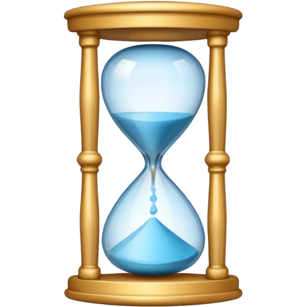 checkmark fading into an hourglass emoji emoji