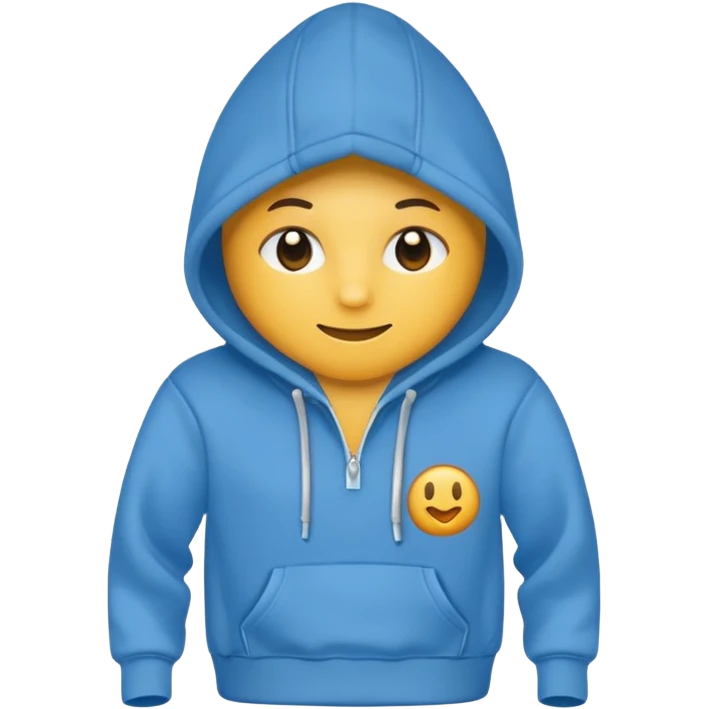 hoodie blu no lace no emoji emoji