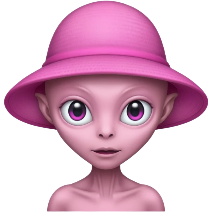 allien with pink hat emoji