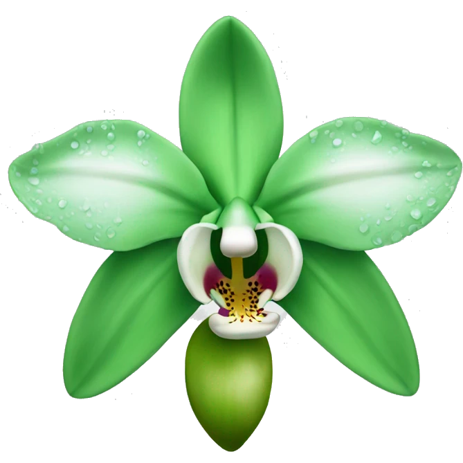 Green orchid emoji