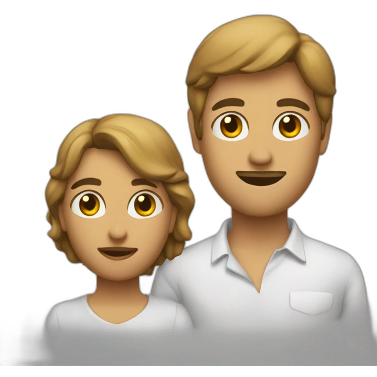 dos personas mirandose  emoji