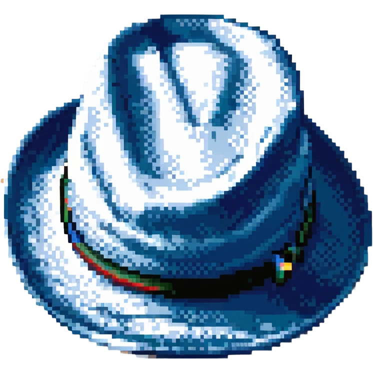 Синяя панамка со шнурком, no background emoji
